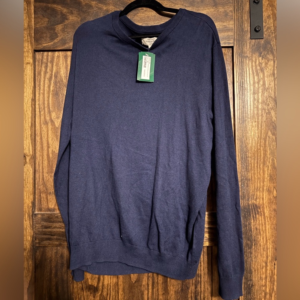 New Hawker Rye 95/5 Cotton Cashmere Crewnesk Sweater
Navy - XXL